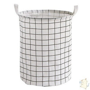 Lenjerie de bumbac Coș de rufe murdar, pliabil, rotund, organizator impermeabil, găleată, îmbrăcăminte, jucărie pentru copii, capacitate mare de depozitare acasă