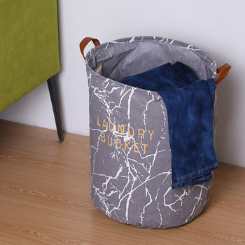 Кошница за пране Платнена водоустойчива кошница за органайзери Голям капацитет Кошница за пране Кошница за съхранение на мръсни дрехи Кошче за домашно съхранение