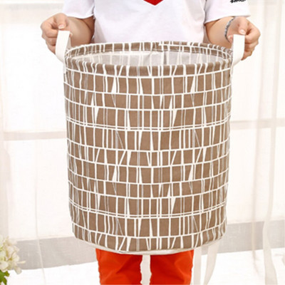 Mosodai kosár Összehajtható tároló vödör pamut vászon szövet Vízálló piszkos ruhák akadályozzák az otthoni játékokat.