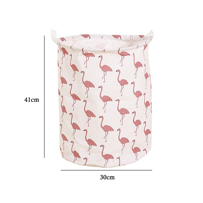 Mosodai kosár Összehajtható tároló vödör pamut vászon szövet Vízálló piszkos ruhák akadályozzák az otthoni játékokat.