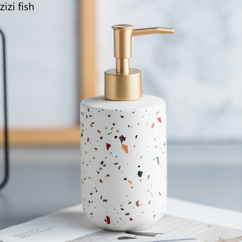 Κεραμικά Handwashing Fluid Bottle Color Terrazzo Pattern Προμήθειες μπάνιου Λοσιόν Μπουκάλι σαπουνιού Φορητοί διανομείς σαπουνιού