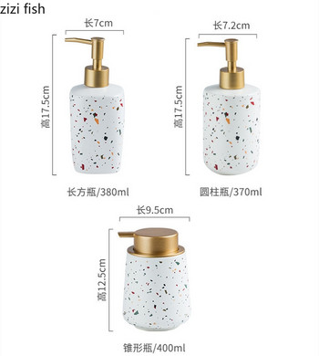 Κεραμικά Handwashing Fluid Bottle Color Terrazzo Pattern Προμήθειες μπάνιου Λοσιόν Μπουκάλι σαπουνιού Φορητοί διανομείς σαπουνιού