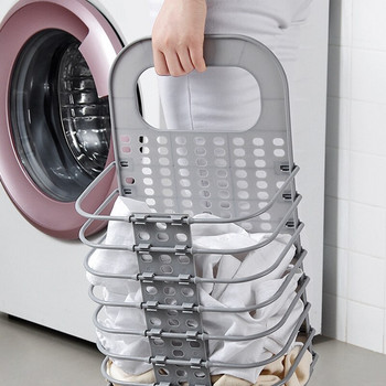 1PCS Сгъваема кошница за пране Преносима кошница за съхранение на мръсни дрехи Стенен кош за съхранение на дрехи Кофа за съхранение на дрехи