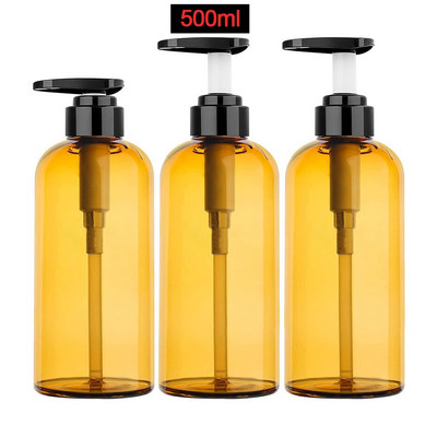 3 bucăți/set loțiune tip apăsare flacon gol 300 ml/500 ml șampon pentru baie recipient cu emulsie de mare capacitate dozator de săpun lichid