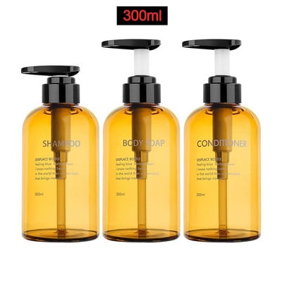 3 bucăți/set loțiune tip apăsare flacon gol 300 ml/500 ml șampon pentru baie recipient cu emulsie de mare capacitate dozator de săpun lichid