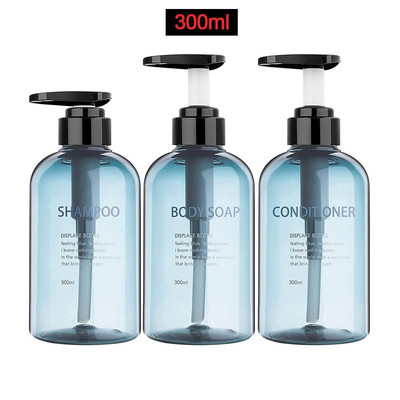 3 bucăți/set loțiune tip apăsare flacon gol 300 ml/500 ml șampon pentru baie recipient cu emulsie de mare capacitate dozator de săpun lichid