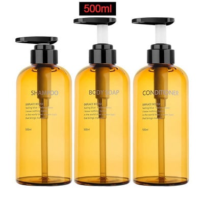 3 bucăți/set loțiune tip apăsare flacon gol 300 ml/500 ml șampon pentru baie recipient cu emulsie de mare capacitate dozator de săpun lichid