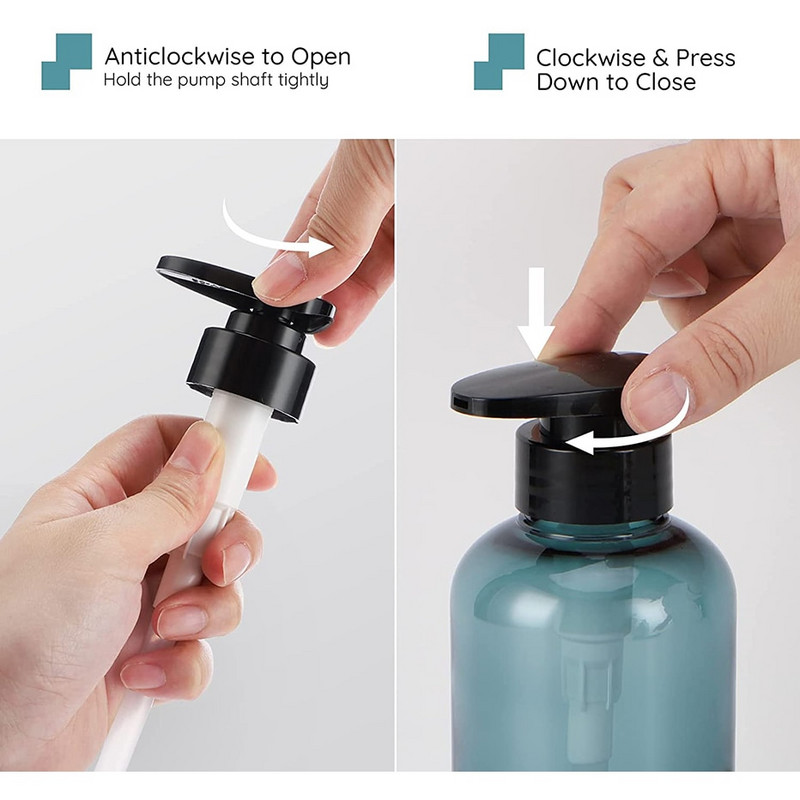 3 bucăți/set loțiune tip apăsare flacon gol 300 ml/500 ml șampon pentru baie recipient cu emulsie de mare capacitate dozator de săpun lichid