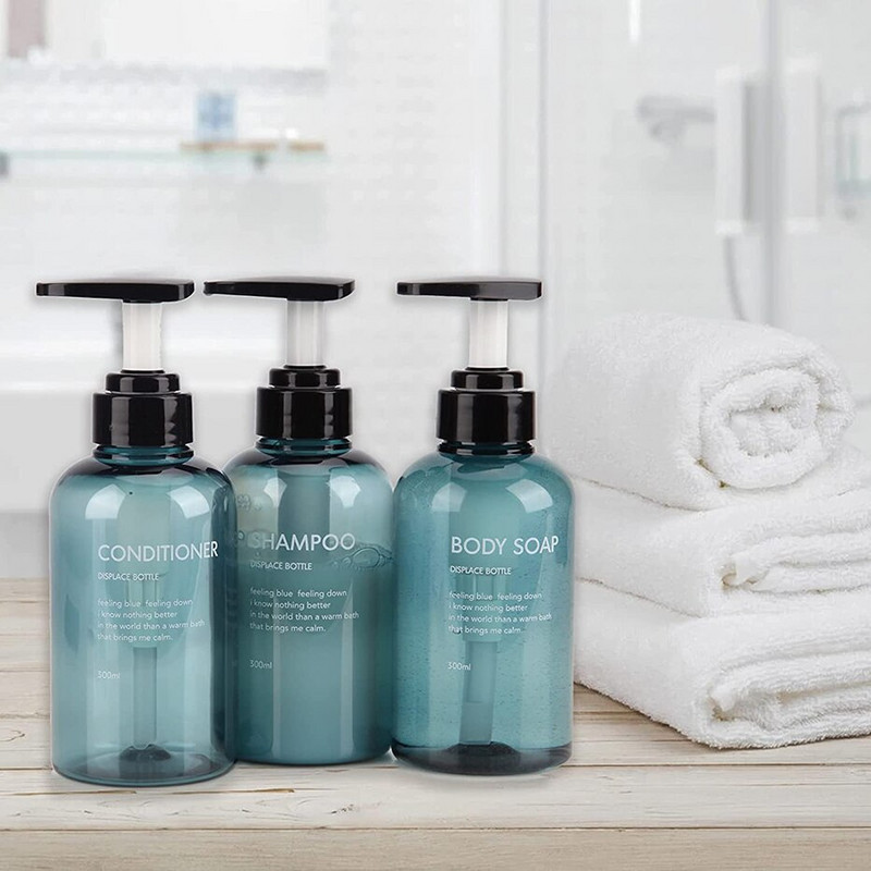 3 bucăți/set loțiune tip apăsare flacon gol 300 ml/500 ml șampon pentru baie recipient cu emulsie de mare capacitate dozator de săpun lichid