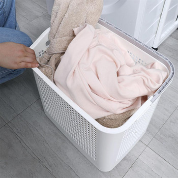 Голяма кошница за пране в банята за мръсни дрехи Кошница за пране Кутия за пране на дрехи Закуски Кошница за съхранение на дрехи Органайзер