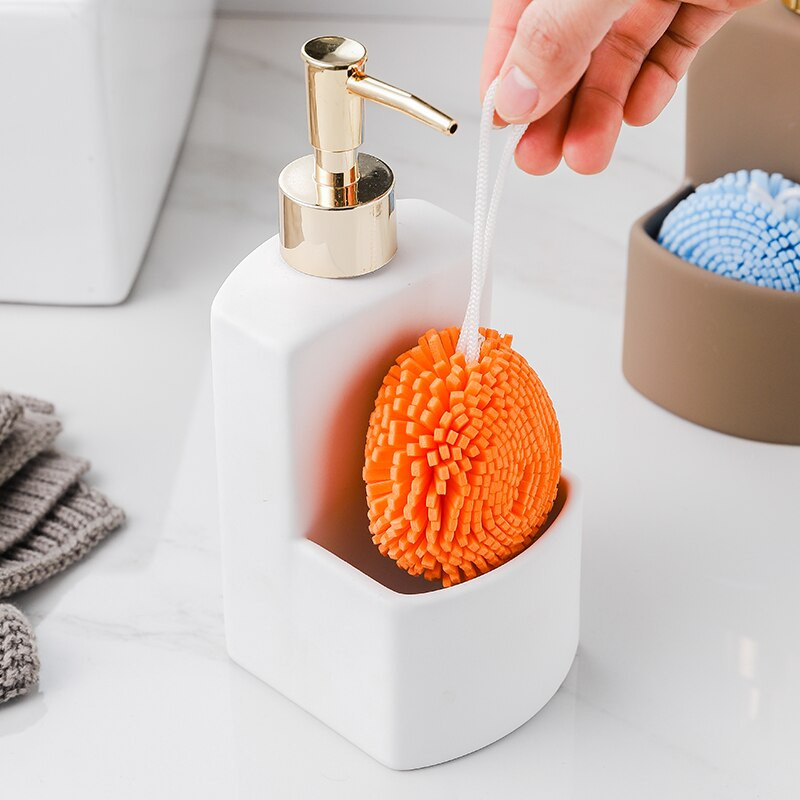 Flacon de loțiune din ceramică Flacon de loțiune portabil de uz casnic Gel de duș pentru baie șampon șampon pentru curățarea feței flacon de distribuire