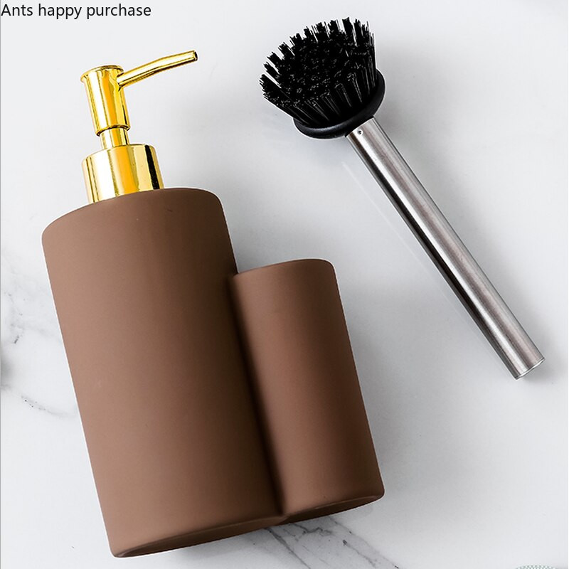 Sticle de loțiune din ceramică multifuncțională Borcan de depozitare Sticle de dezinfectant de mâini cu dublu scop Dozator de săpun Sticle de șampon pentru baie