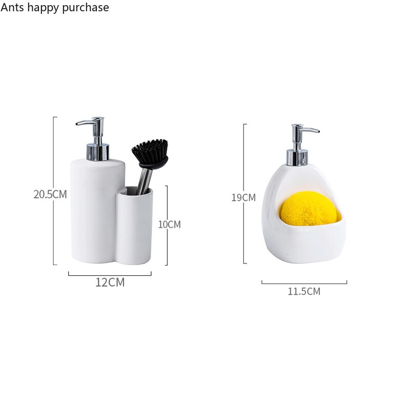 Sticle de loțiune din ceramică multifuncțională Borcan de depozitare Sticle de dezinfectant de mâini cu dublu scop Dozator de săpun Sticle de șampon pentru baie