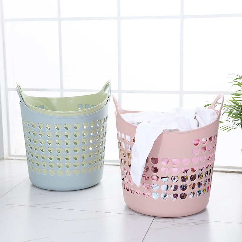 Skalbinių krepšelis, sustorėjęs PE skalbinių gaubtas su apvalia rankena, sulankstomas skalbinių krepšelis bendrabutyje, nešvarių drabužių laikymo krepšiai