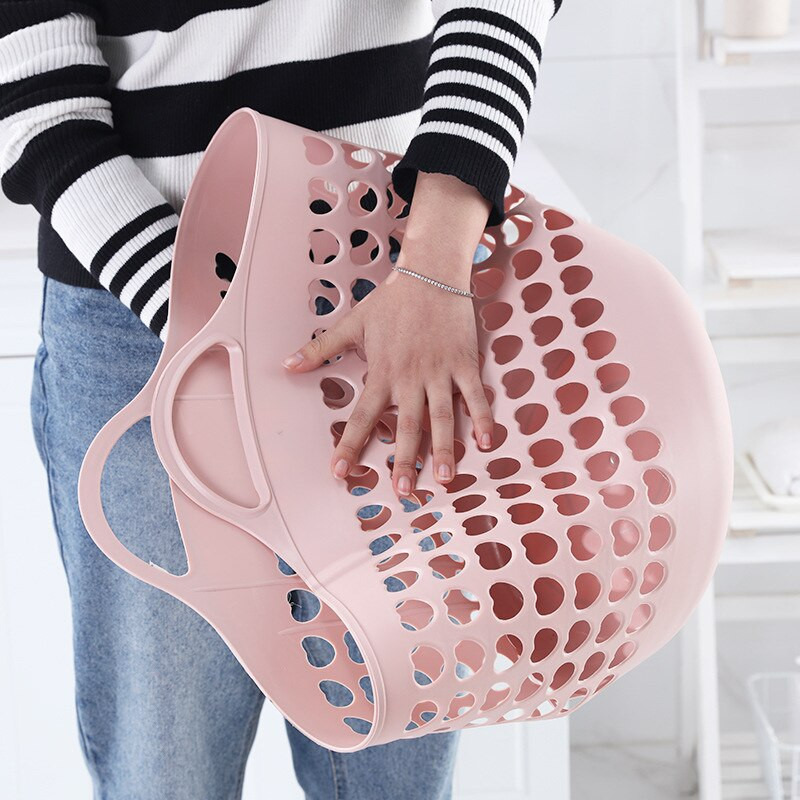 Skalbinių krepšelis, sustorėjęs PE skalbinių gaubtas su apvalia rankena, sulankstomas skalbinių krepšelis bendrabutyje, nešvarių drabužių laikymo krepšiai