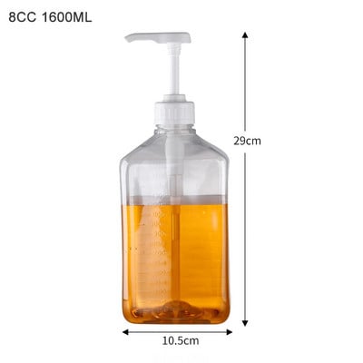 Dozator tekućine od 1600 ml s kamencem Prozirni deterdžent za pranje rublja Prazne boce Posuda za pohranu omekšivača za sirup od kave Bee Drip