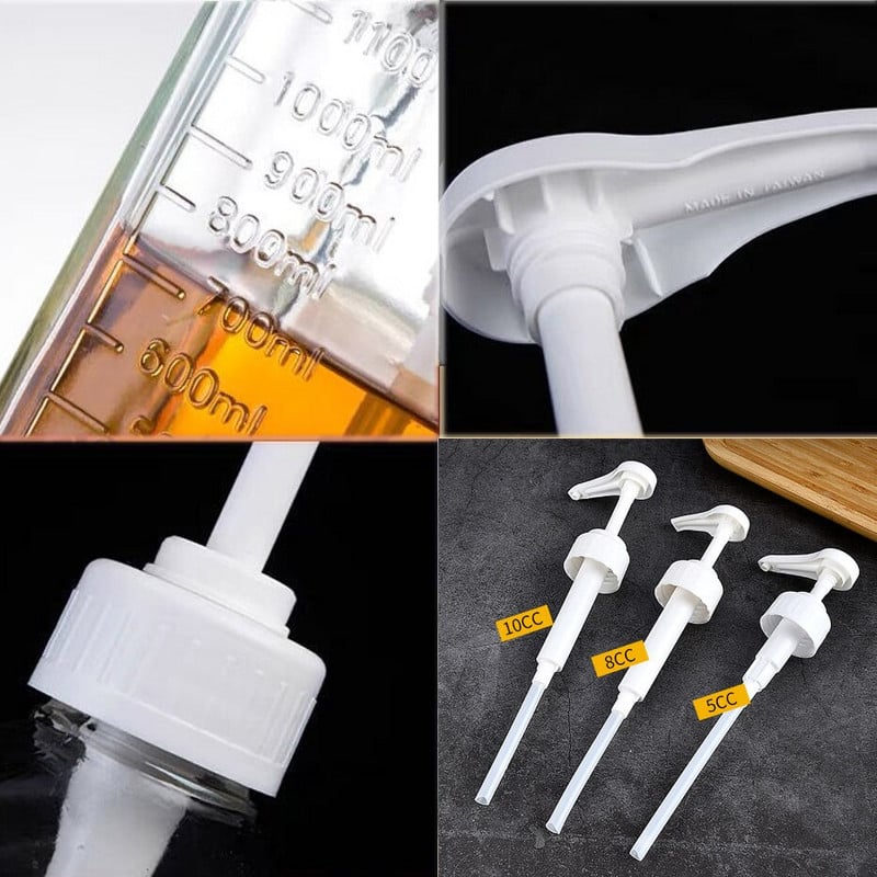 Dozator tekućine od 1600 ml s kamencem Prozirni deterdžent za pranje rublja Prazne boce Posuda za pohranu omekšivača za sirup od kave Bee Drip