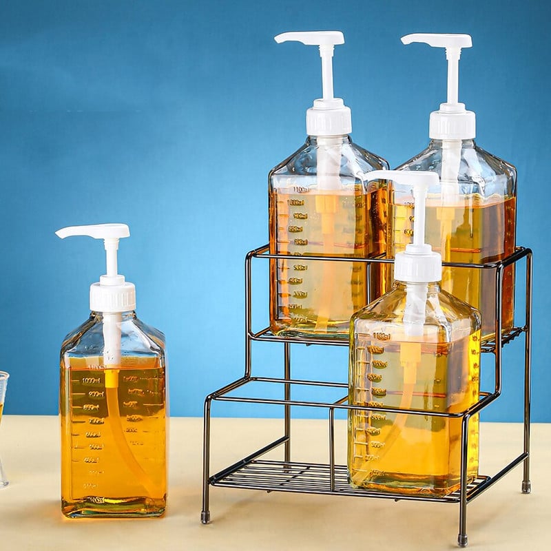 Dozator tekućine od 1600 ml s kamencem Prozirni deterdžent za pranje rublja Prazne boce Posuda za pohranu omekšivača za sirup od kave Bee Drip