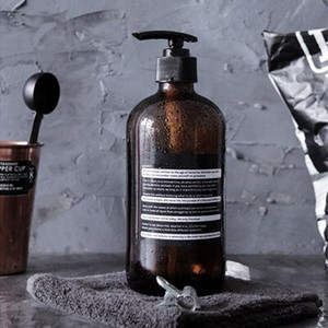 Кафява стъклена бутилка за съхранение 100 ml празна бутилка с капкомер за етерично масло 250 ml 500 ml дозатор за сапун за баня за шампоан душ гел