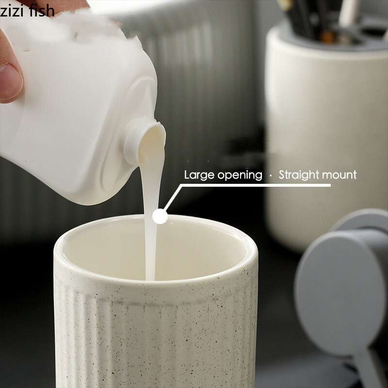 Керамична бутилка с лосион Консумативи за баня Дезинфектант за ръце Бутилка Контейнер с лосион Аксесоари за баня Натиснете, за да разпределите Бутилки