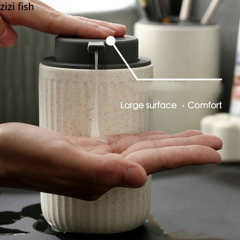 Керамична бутилка с лосион Консумативи за баня Дезинфектант за ръце Бутилка Контейнер с лосион Аксесоари за баня Натиснете, за да разпределите Бутилки