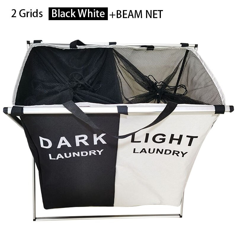 Atskiras skalbinių krepšelis su tinkliniu maišeliu Sulankstomas Oksfordo audinys Nešvarūs rūbai Tvarkyklė Vaikams Žaislai Namuose Įvairios prekės Sandėliavimas