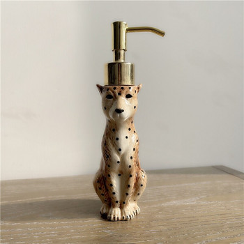 Leopard Cheetah Ceramic Lotion Bottle Press The Soap Bottle Simulation Αξεσουάρ αποθήκευσης μπάνιου ζώων Δοχείο σαπουνιού