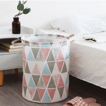 Кошница за мръсно пране Сгъваема кофа за съхранение на дрехи с голям капацитет Детска кошница за играчки Домашен водоустойчив органайзер с дръжки