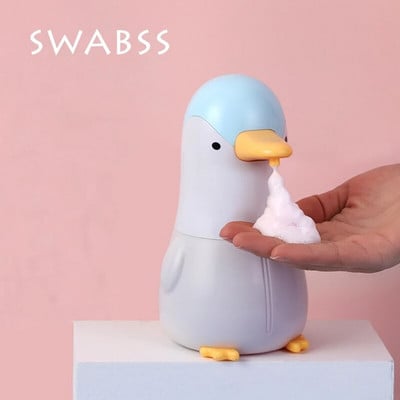 UOSU Cute Penguin Автоматичен дозатор за сапун Безконтактна перална машина с индукционна пяна с мехурчета за детска кухня Баня