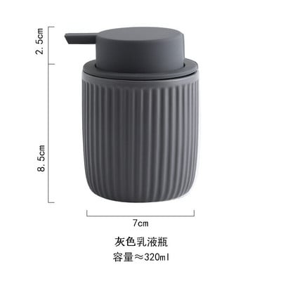 Вертикални линии Декор Керамичен преносим дозатор за сапун Бутилка за шампоан 320 мл дозатор за сапун Бутилка с помпа Аксесоари за баня Модерни