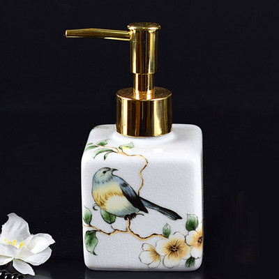 Sticlă de săpun din ceramică europeană Accesorii pentru baie Spumă Dozator de săpun Loțiune de bucătărie Dezinfectant pentru mâini Sticla de șampon de depozitare