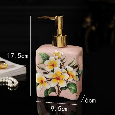 Sticlă de săpun din ceramică europeană Accesorii pentru baie Spumă Dozator de săpun Loțiune de bucătărie Dezinfectant pentru mâini Sticla de șampon de depozitare