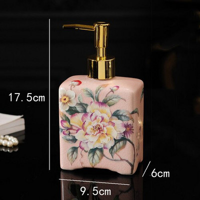 Sticlă de săpun din ceramică europeană Accesorii pentru baie Spumă Dozator de săpun Loțiune de bucătărie Dezinfectant pentru mâini Sticla de șampon de depozitare