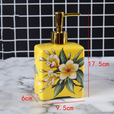 Sticlă de săpun din ceramică europeană Accesorii pentru baie Spumă Dozator de săpun Loțiune de bucătărie Dezinfectant pentru mâini Sticla de șampon de depozitare