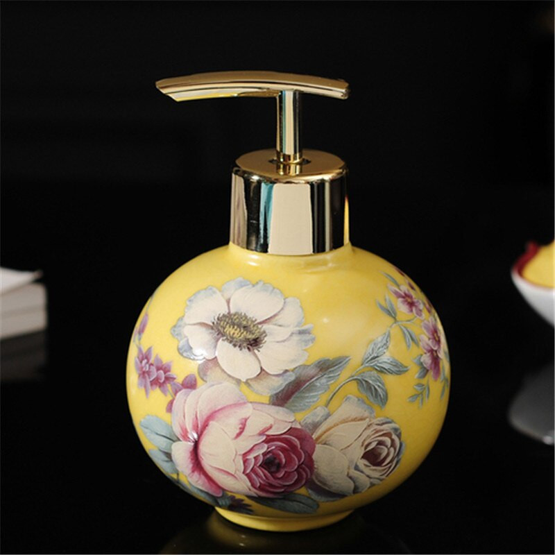 Sticlă de săpun din ceramică europeană Accesorii pentru baie Spumă Dozator de săpun Loțiune de bucătărie Dezinfectant pentru mâini Sticla de șampon de depozitare