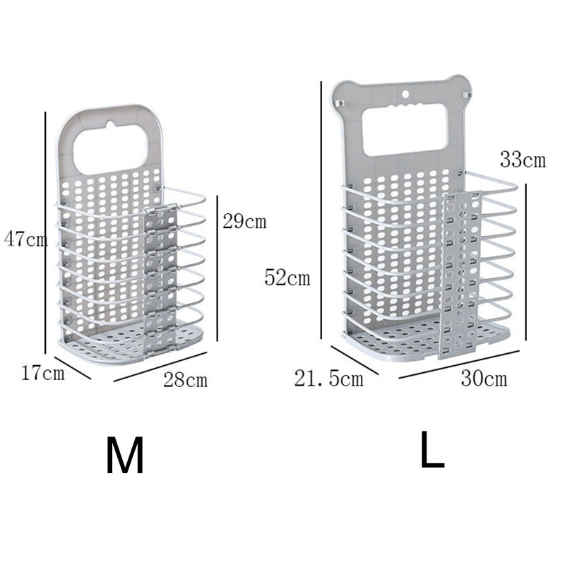 Coș pliabil pentru haine murdare, fără găuri, agățat pe perete, coș de depozitare pentru haine murdare. Depozitare multifuncțională pentru baie pentru acasă