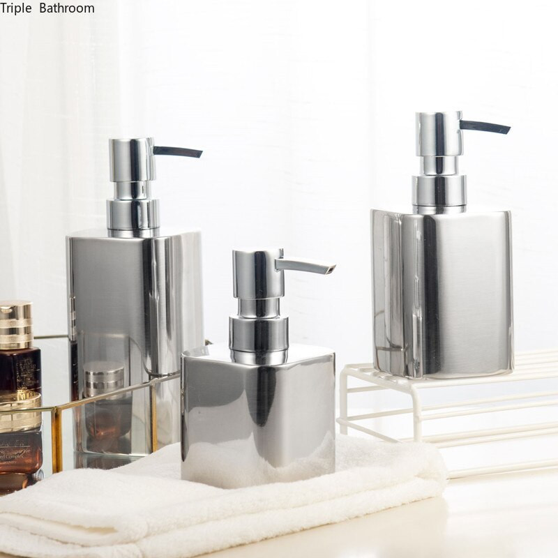 Nordic muilo dozatorius nerūdijančio plieno namų šampūnas dušo želė buteliukai apyrankės dozatorius vonios kambario priedai skysčio talpykla