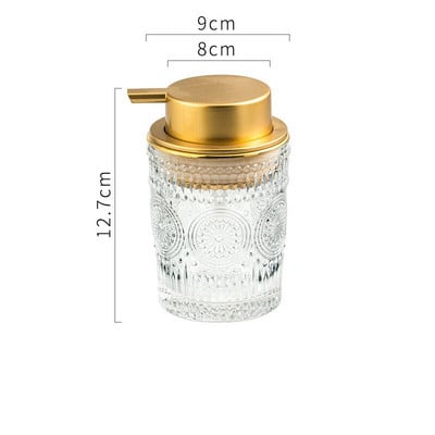 Скандинавски стъклен дозатор за течен сапун Душ гел Дозиране на шампоан Прозрачна бутилка Поставка за дезинфектант за ръце Аксесоари за баня