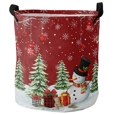 Kalėdų Senelio kalėdinis nešvarių skalbinių krepšelis Sulankstomas apvalus vandeniui atsparus namų organizatorius krepšelis Drabužiai Vaikų žaislų laikymo krepšelis