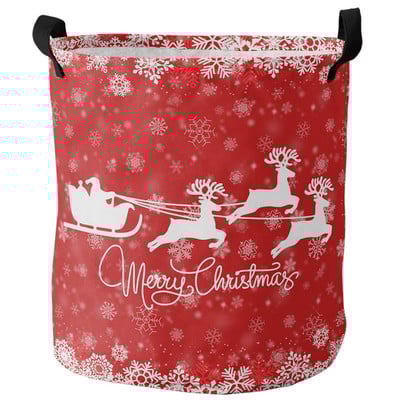 Kalėdų Senelio kalėdinis nešvarių skalbinių krepšelis Sulankstomas apvalus vandeniui atsparus namų organizatorius krepšelis Drabužiai Vaikų žaislų laikymo krepšelis