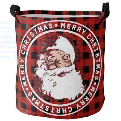 Kalėdų Senelio kalėdinis nešvarių skalbinių krepšelis Sulankstomas apvalus vandeniui atsparus namų organizatorius krepšelis Drabužiai Vaikų žaislų laikymo krepšelis