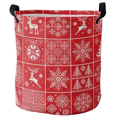 Kalėdų Senelio kalėdinis nešvarių skalbinių krepšelis Sulankstomas apvalus vandeniui atsparus namų organizatorius krepšelis Drabužiai Vaikų žaislų laikymo krepšelis