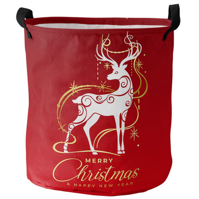 Kalėdų Senelio kalėdinis nešvarių skalbinių krepšelis Sulankstomas apvalus vandeniui atsparus namų organizatorius krepšelis Drabužiai Vaikų žaislų laikymo krepšelis