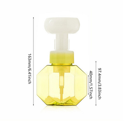 300ml Διανομέας υγρού σαπουνιού Flower Shape Foam Foaming Pump Empty Bottle Πλαστικό διαφανές μπουκάλι αφρόλουτρο αφρός μπουκάλι αντλίας