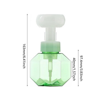 300ml Διανομέας υγρού σαπουνιού Flower Shape Foam Foaming Pump Empty Bottle Πλαστικό διαφανές μπουκάλι αφρόλουτρο αφρός μπουκάλι αντλίας