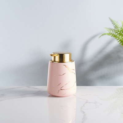 Golden Imitate márvány kerámia lotion palack nyomós típusú hordozható szappanadagoló sampon flakon tusfürdő tégely Fürdőszoba kellékek