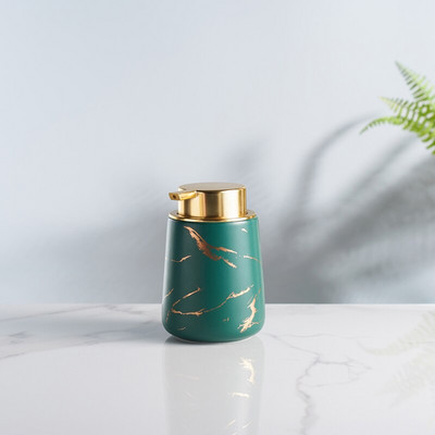 Golden Imitate márvány kerámia lotion palack nyomós típusú hordozható szappanadagoló sampon flakon tusfürdő tégely Fürdőszoba kellékek