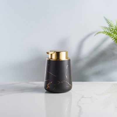 Golden Imitate márvány kerámia lotion palack nyomós típusú hordozható szappanadagoló sampon flakon tusfürdő tégely Fürdőszoba kellékek