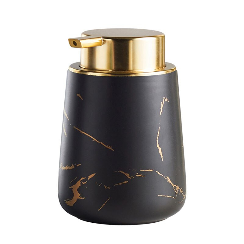 Golden Imitate márvány kerámia lotion palack nyomós típusú hordozható szappanadagoló sampon flakon tusfürdő tégely Fürdőszoba kellékek