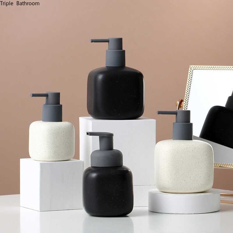 1db kerámia Lotion palack Szállodai szappanadagoló Konyhai kézfertőtlenítő Tároló utazási samponos flakon Fürdőszoba tartozék